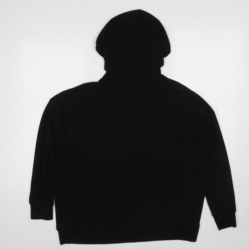 USA Pro Womens Black Polyester Pullover Hoodie Size 10 Pullover