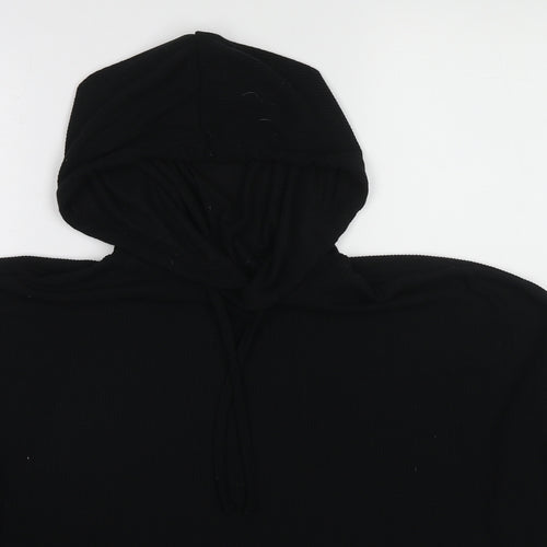 USA Pro Womens Black Polyester Pullover Hoodie Size 10 Pullover