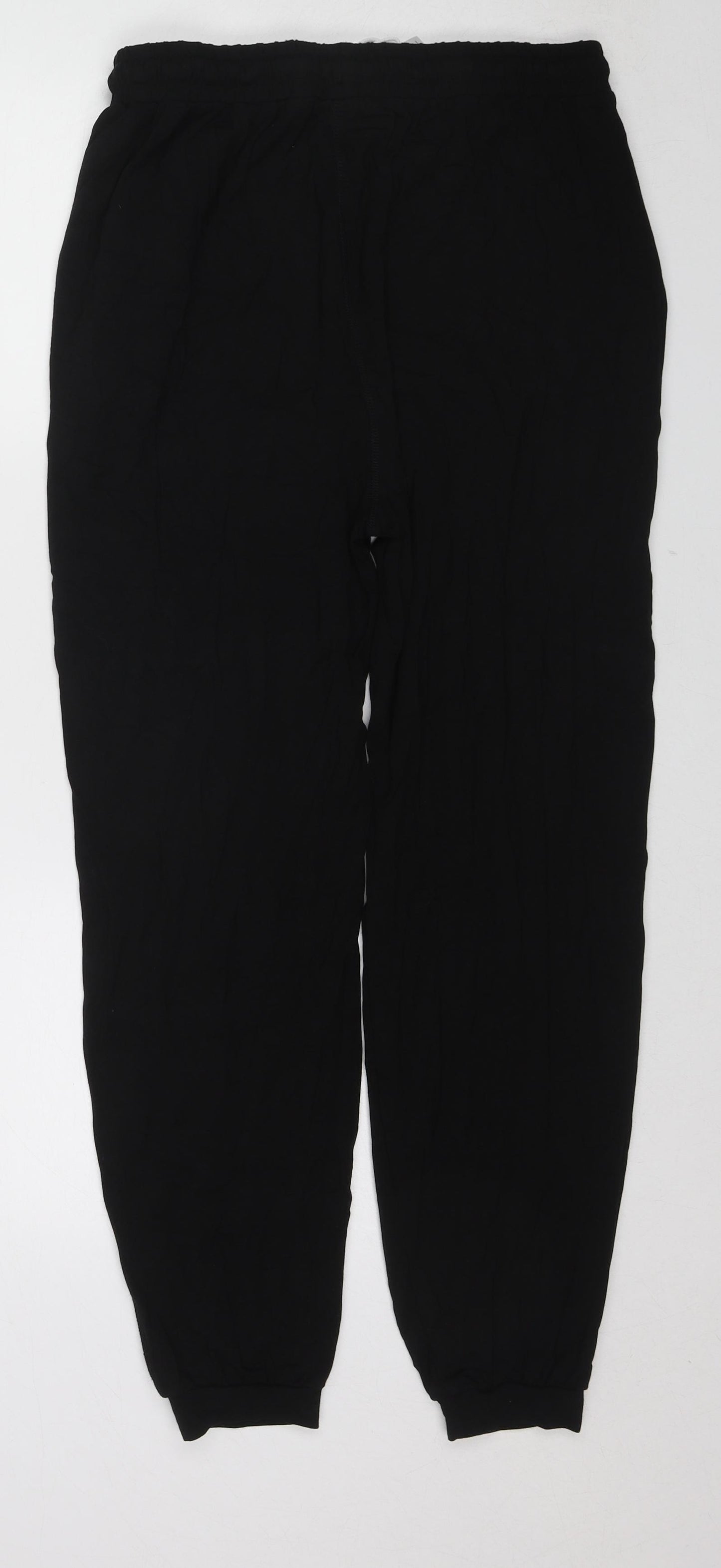 Thought Womens Black Viscose Jogger Trousers Size M L26 in Regular Drawstring