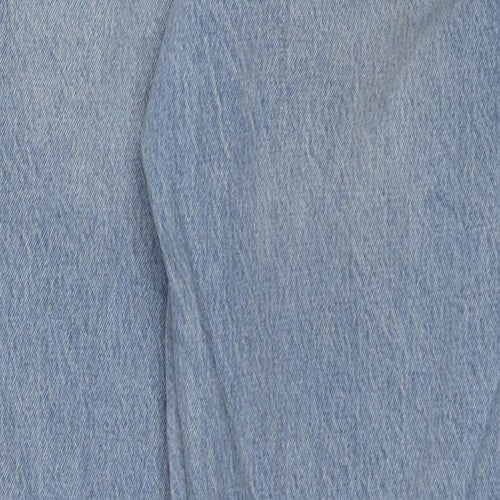 Topshop Womens Blue Cotton Tapered Jeans Size 32 in L32 in Regular Zip