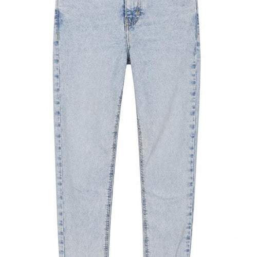 Topshop Womens Blue Cotton Skinny Jeans Size 26 in L32 in Regular Zip