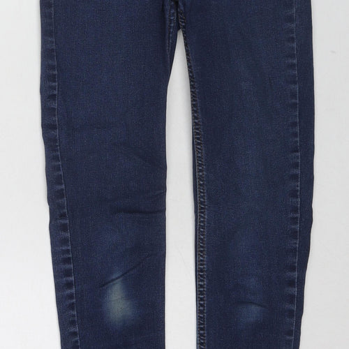 New Look Womens Blue Cotton Skinny Jeans Size 8 L24 in Slim Zip