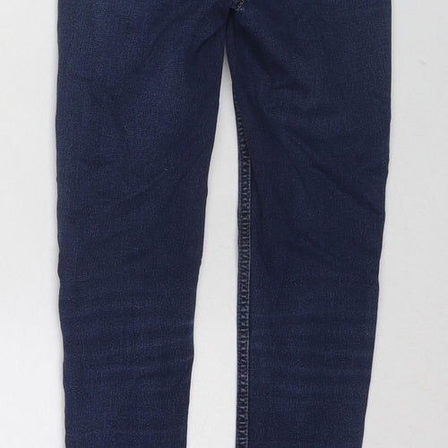 New Look Womens Blue Cotton Skinny Jeans Size 8 L24 in Slim Zip