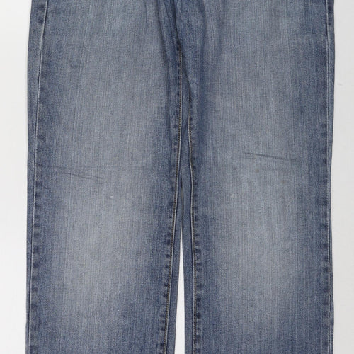 Gap Mens Blue Cotton Flared Jeans Size 31 in L32 in Regular Zip