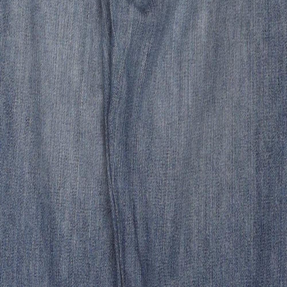 Gap Mens Blue Cotton Flared Jeans Size 31 in L32 in Regular Zip
