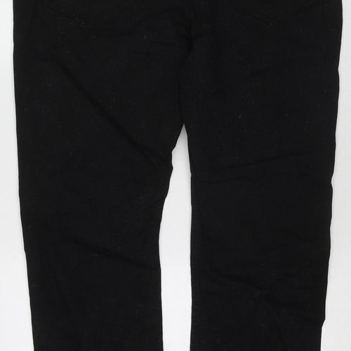 Denim & Co. Mens Black Cotton Straight Jeans Size 38 in L32 in Regular Zip