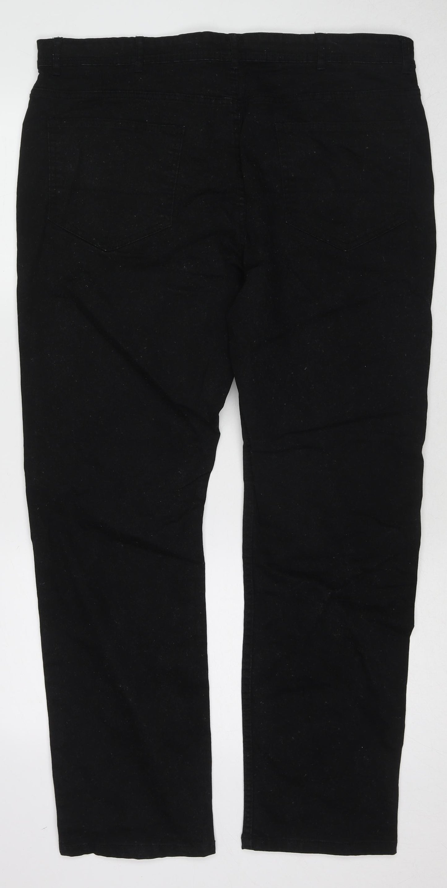 Denim & Co. Mens Black Cotton Straight Jeans Size 38 in L32 in Regular Zip