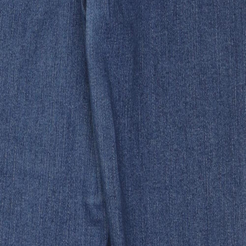 D&Co. Womens Blue Cotton Straight Jeans Size 18 L28 in Regular Zip