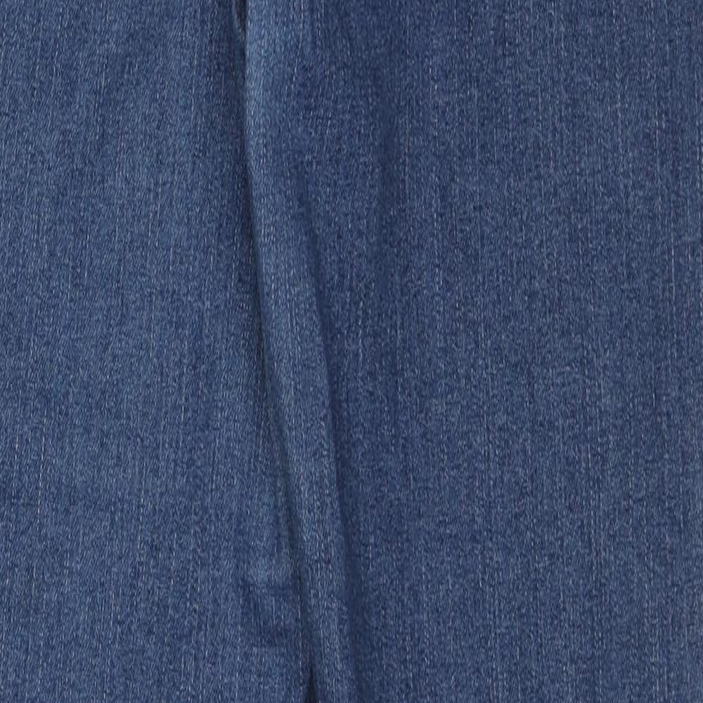 D&Co. Womens Blue Cotton Straight Jeans Size 18 L28 in Regular Zip