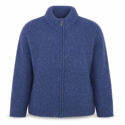 EWM Womens Blue Acrylic Full Zip Sweatshirt Size 14 Zip - Size 14-16
