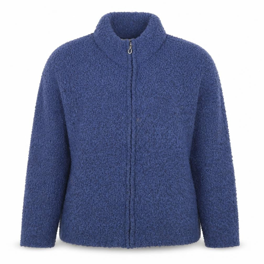 EWM Womens Blue Acrylic Full Zip Sweatshirt Size 14 Zip - Size 14-16