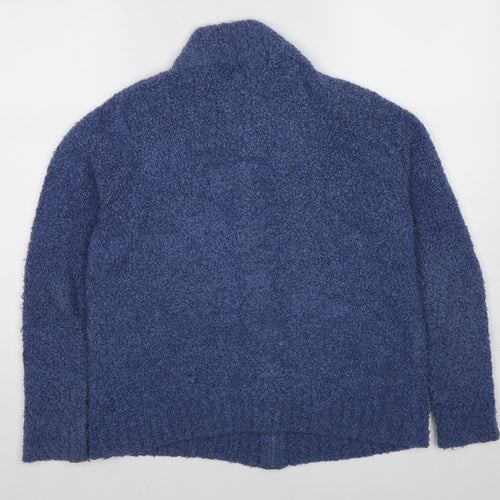 EWM Womens Blue Acrylic Full Zip Sweatshirt Size 14 Zip - Size 14-16