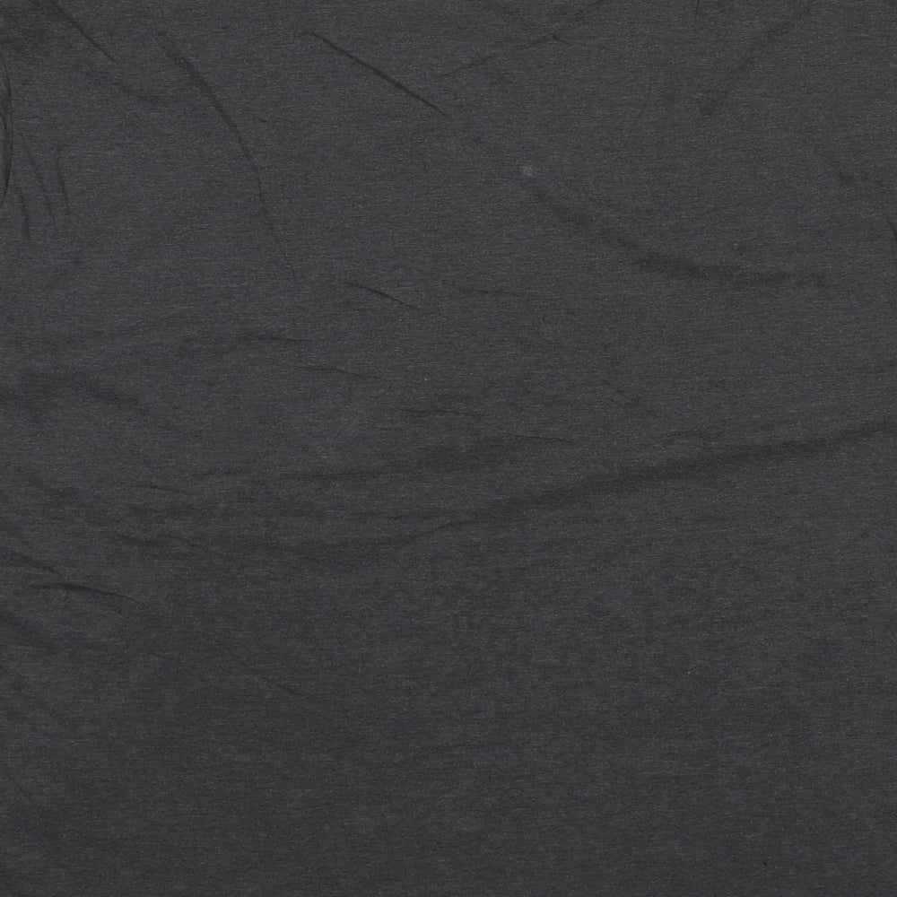 Slazenger Mens Grey Cotton T-Shirt Size XL V-Neck