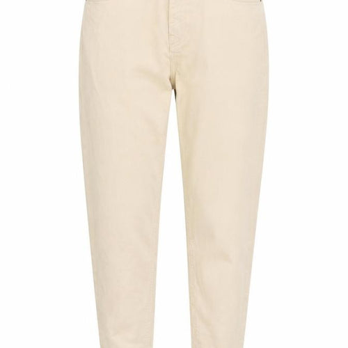 Pieces Womens Beige Cotton Tapered Jeans Size S L28 in Regular Zip