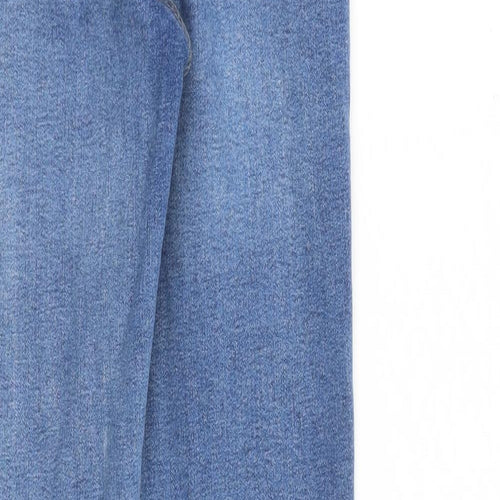 Denim & Co. Womens Blue Cotton Skinny Jeans Size 10 L27 in Regular Zip