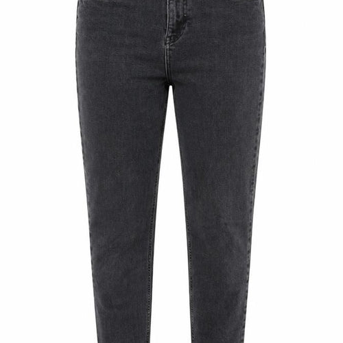 Marks and Spencer Womens Grey Cotton Tapered Jeans Size 10 L29 in Regular Zip