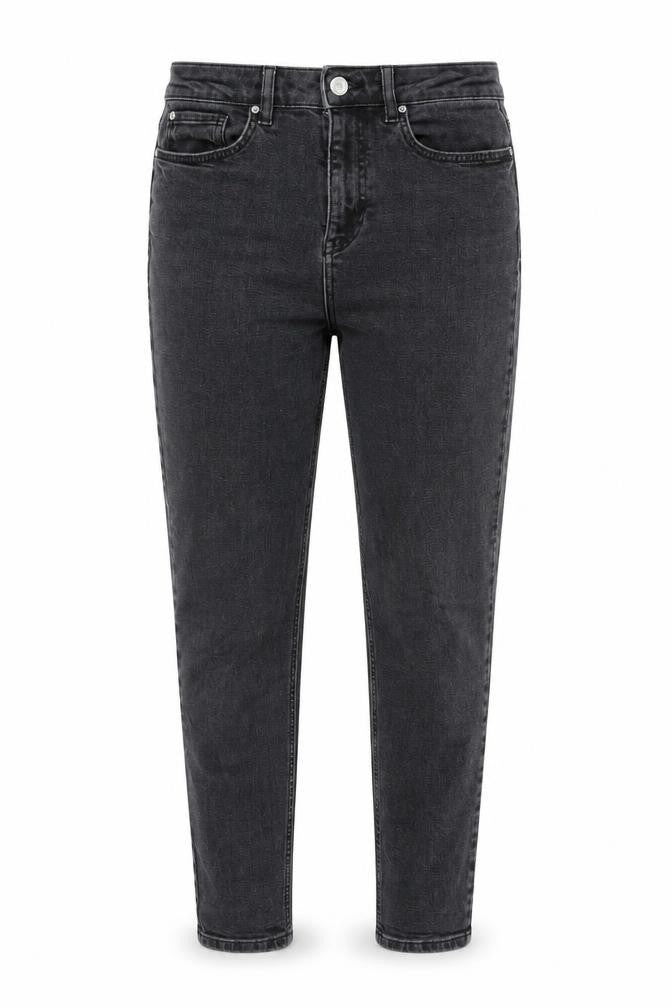 Marks and Spencer Womens Grey Cotton Tapered Jeans Size 10 L29 in Regular Zip