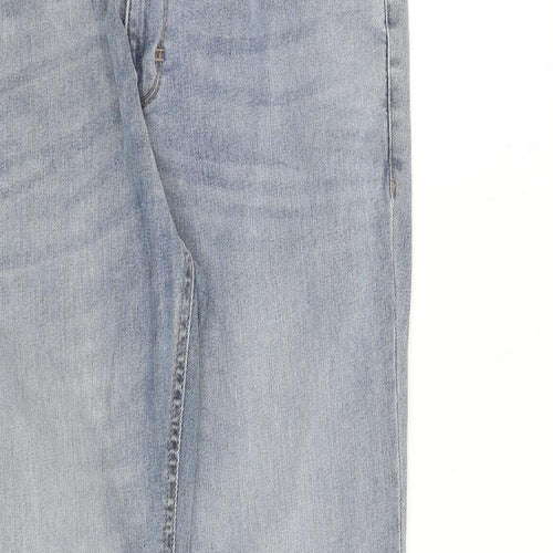 George Mens Blue Cotton Skinny Jeans Size 32 in L30 in Slim Zip