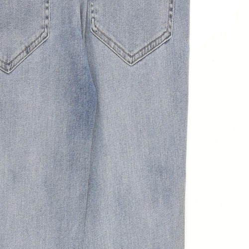 George Mens Blue Cotton Skinny Jeans Size 32 in L30 in Slim Zip