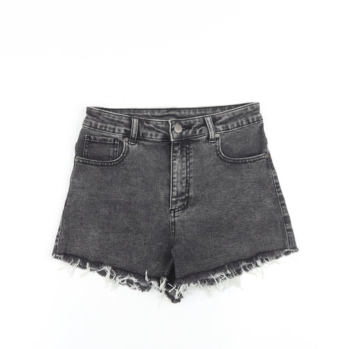 Tezenis Womens Grey 100% Cotton Cut-Off Shorts Size 27 in L3 in Regular Zip
