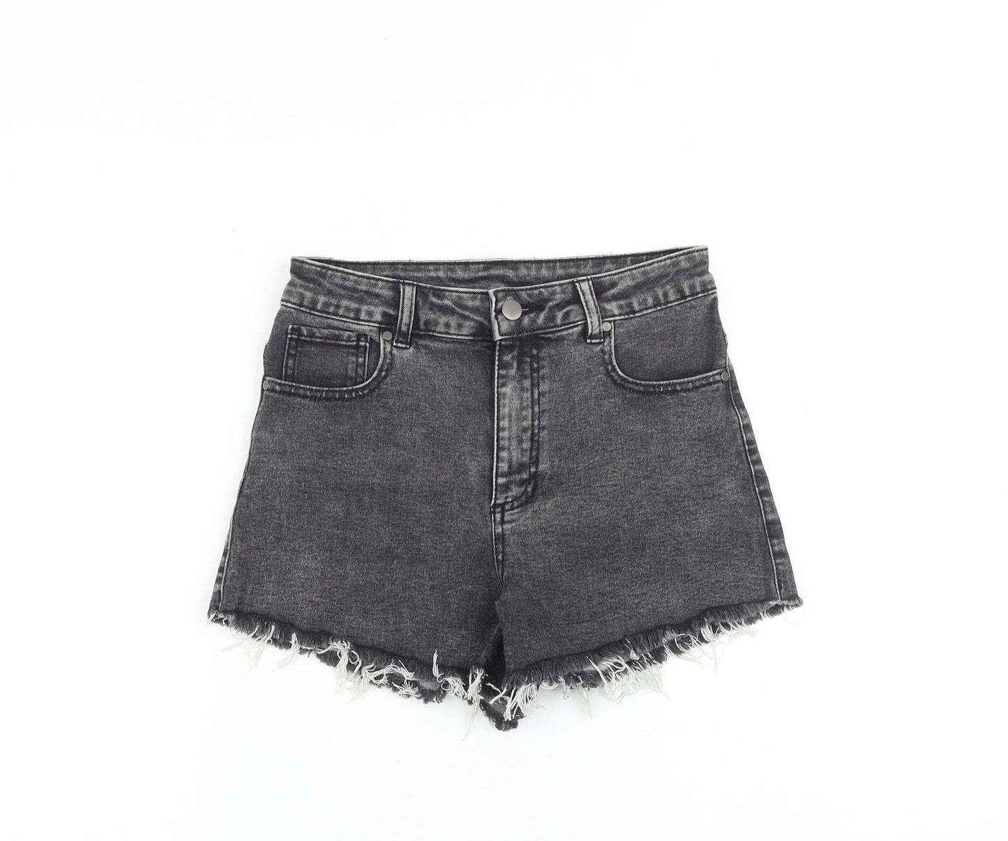 Tezenis Womens Grey 100% Cotton Cut-Off Shorts Size 27 in L3 in Regular Zip