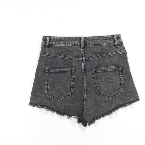 Tezenis Womens Grey 100% Cotton Cut-Off Shorts Size 27 in L3 in Regular Zip