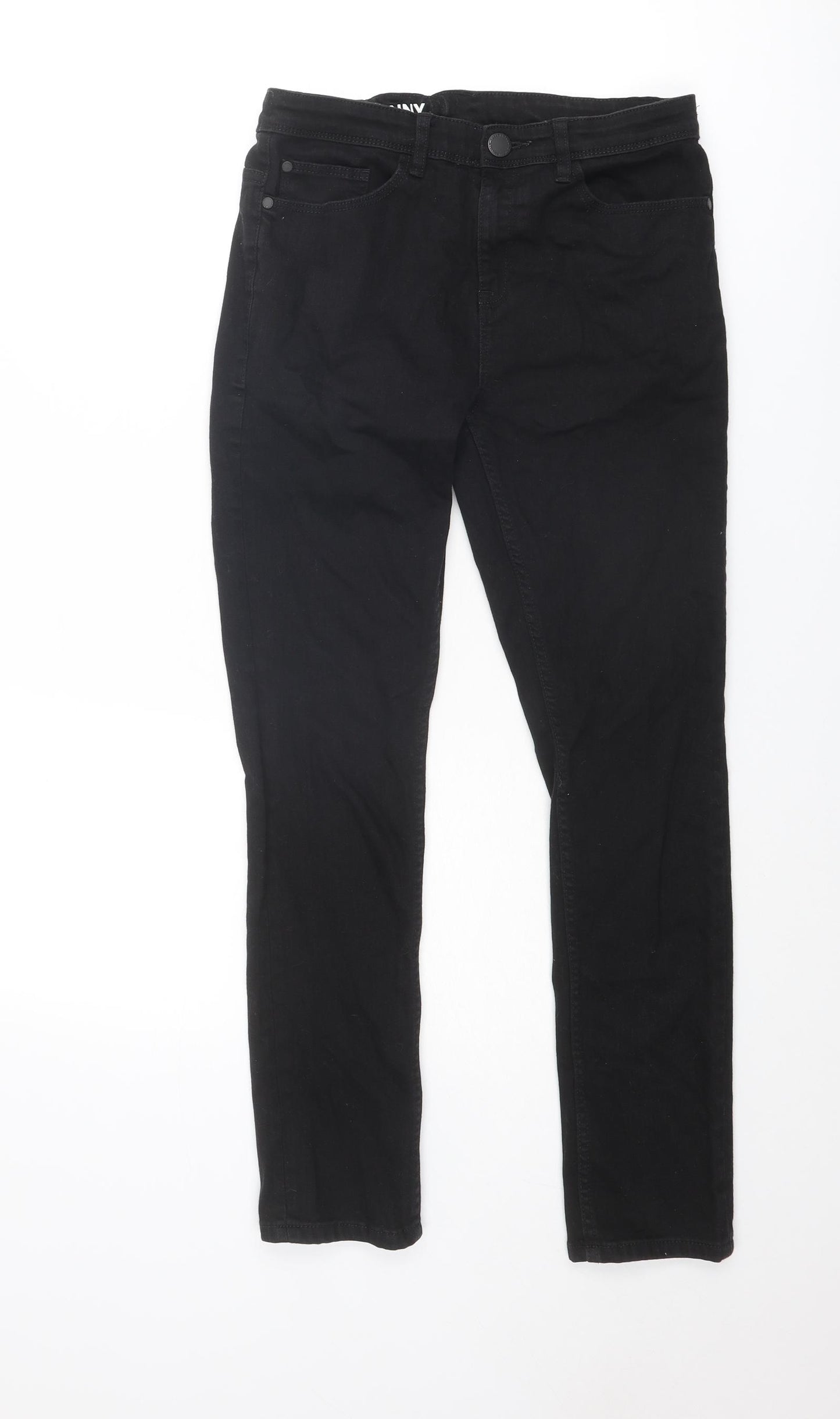 NEXT Boys Black Cotton Skinny Jeans Size 14 Years L28 in Regular Zip