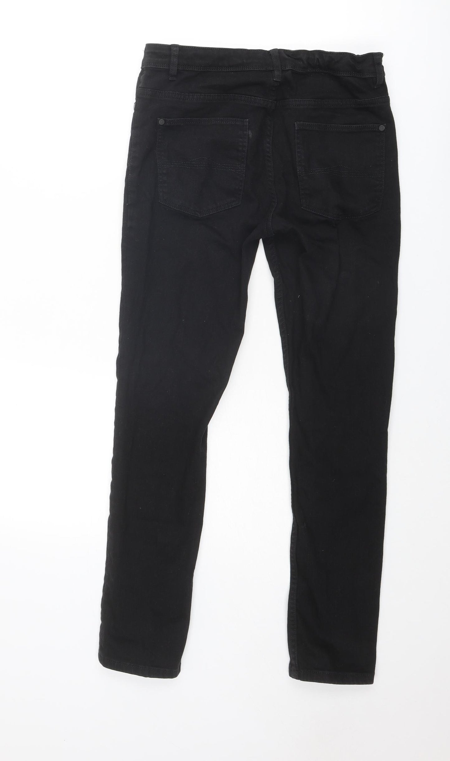NEXT Boys Black Cotton Skinny Jeans Size 14 Years L28 in Regular Zip