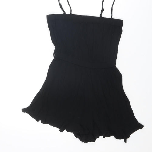 ASOS Womens Black Viscose Playsuit One-Piece Size 8 L3 in Pullover