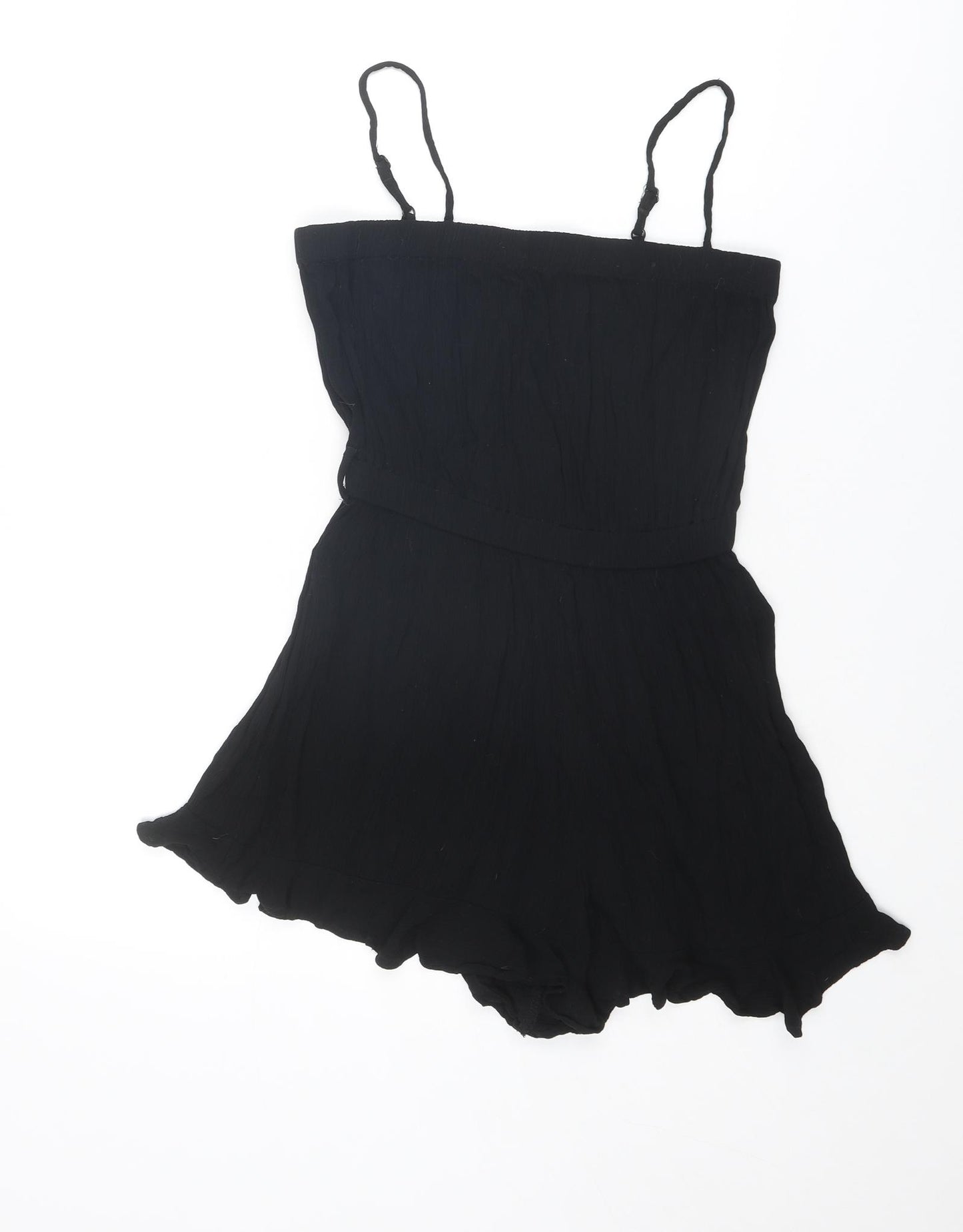 ASOS Womens Black Viscose Playsuit One-Piece Size 8 L3 in Pullover