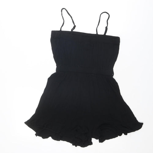 ASOS Womens Black Viscose Playsuit One-Piece Size 8 L3 in Pullover