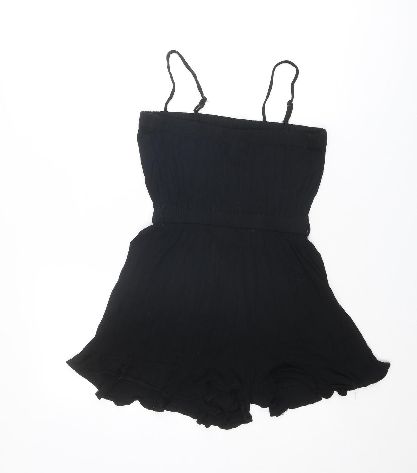 ASOS Womens Black Viscose Playsuit One-Piece Size 8 L3 in Pullover