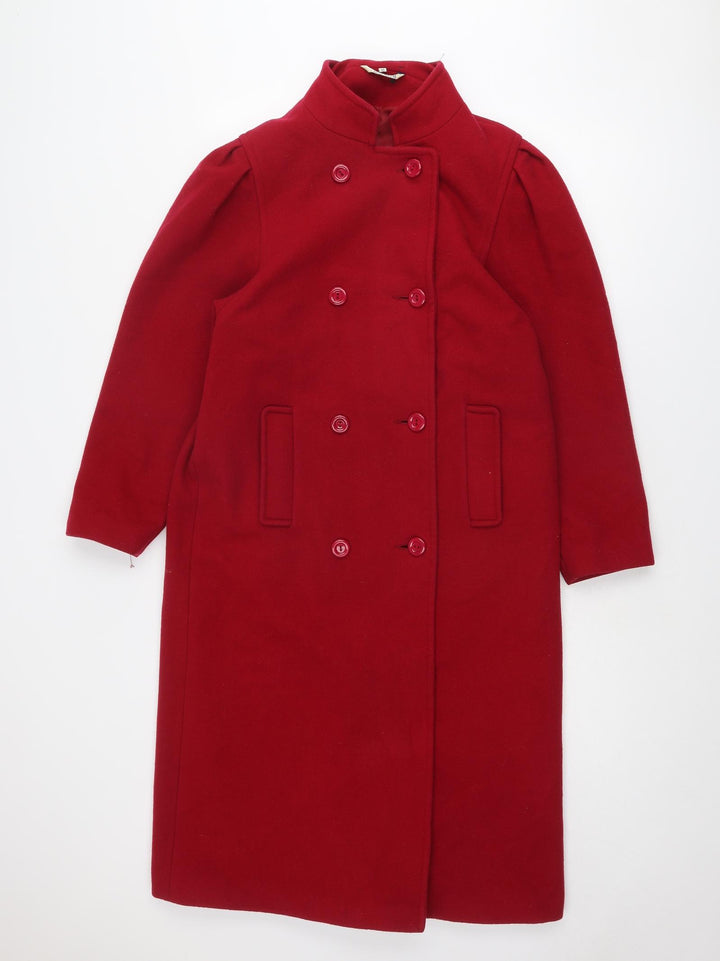 NuAge Womens Pink Overcoat Coat Size 10 Button