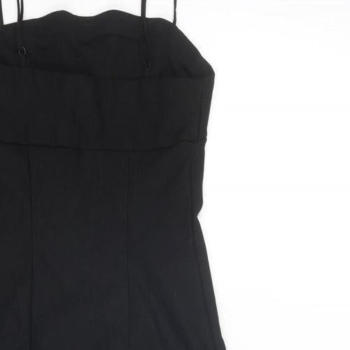 Silence + Noise Womens Black Viscose Tank Dress Size S Square Neck Pullover