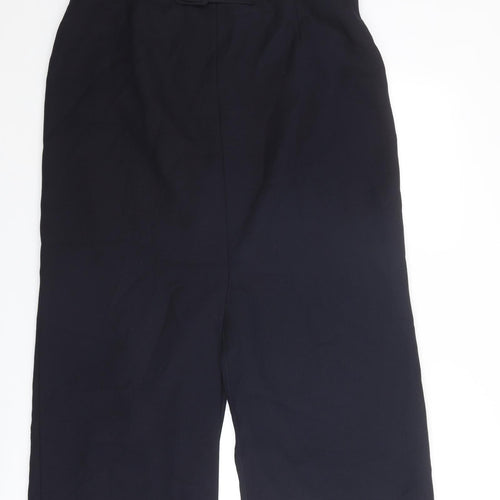 St Michael Womens Blue Polyester A-Line Skirt Size 20 Zip - Belt included