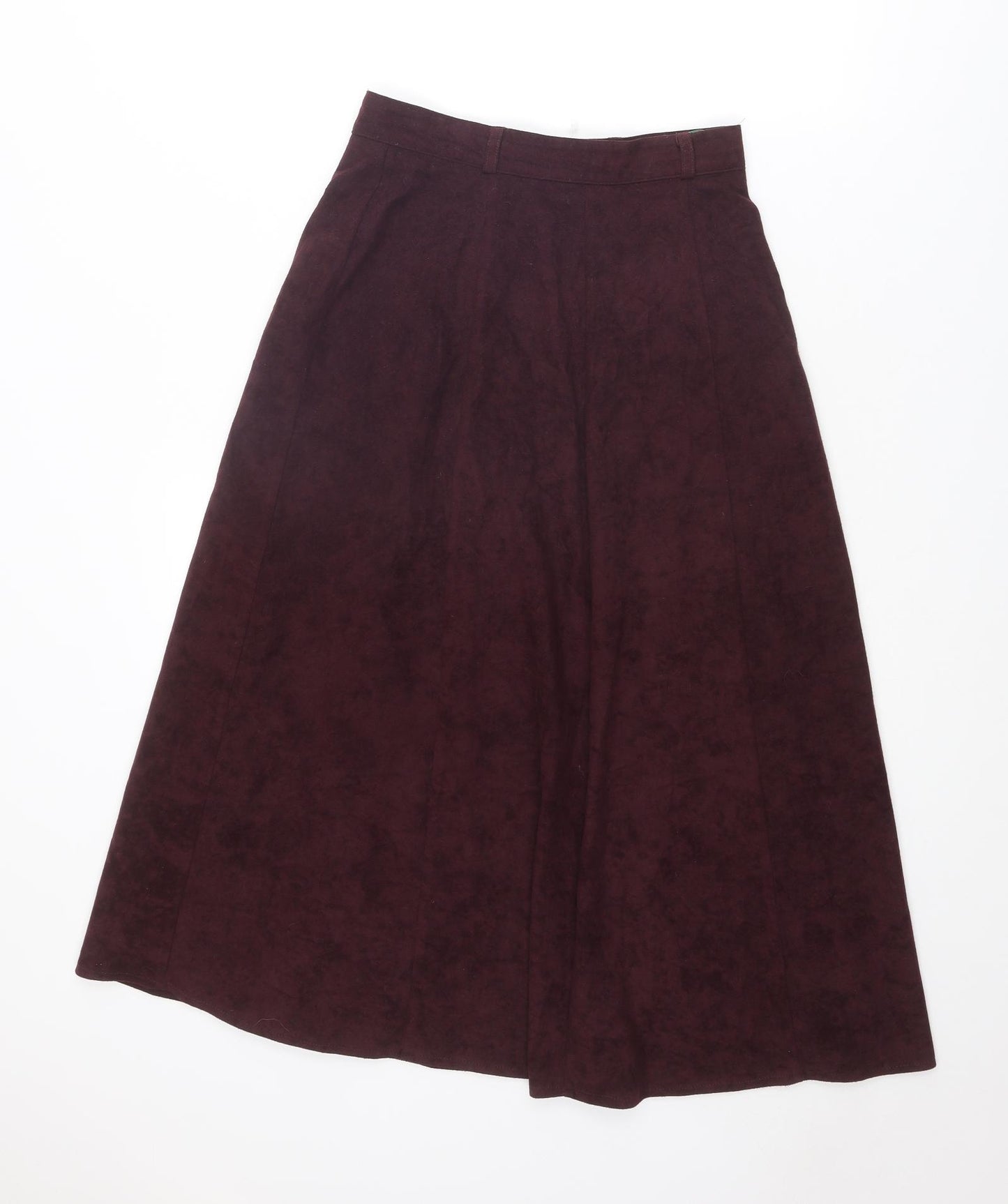 C&A Womens Purple Polyester Swing Skirt Size 10 Zip