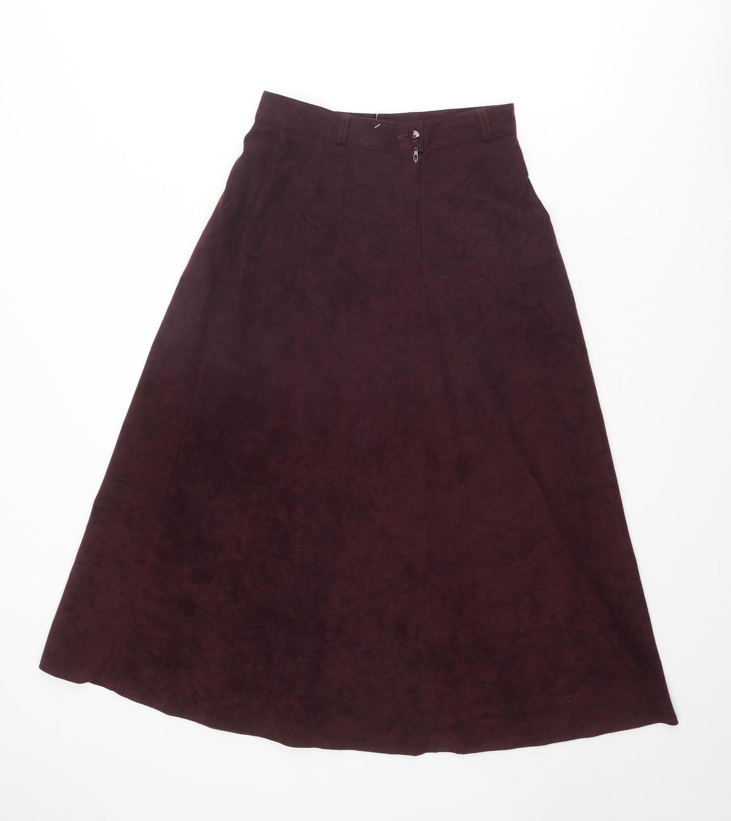 C&A Womens Purple Polyester Swing Skirt Size 10 Zip