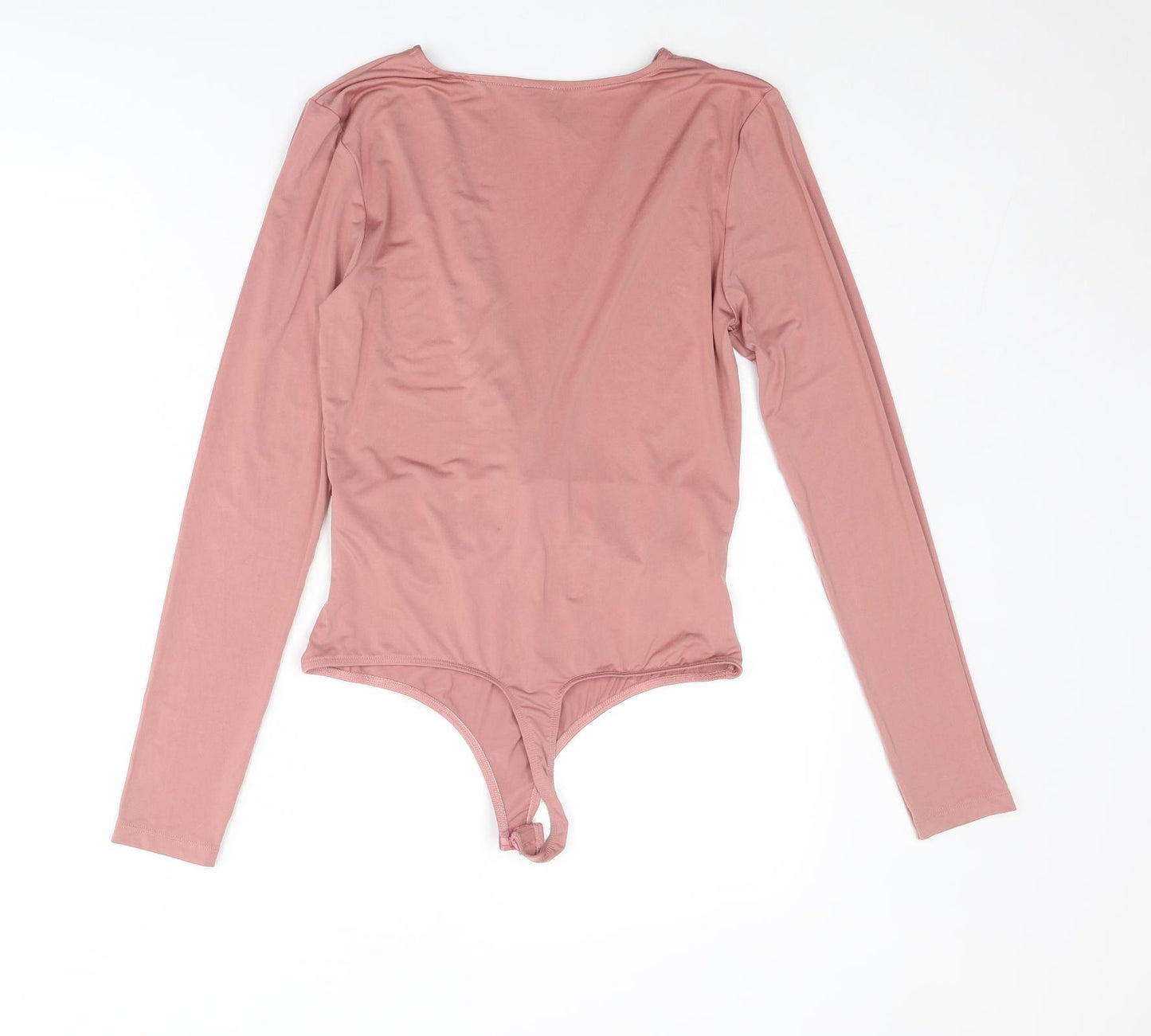 ASOS Womens Pink Polyester Bodysuit One-Piece Size 10 Snap