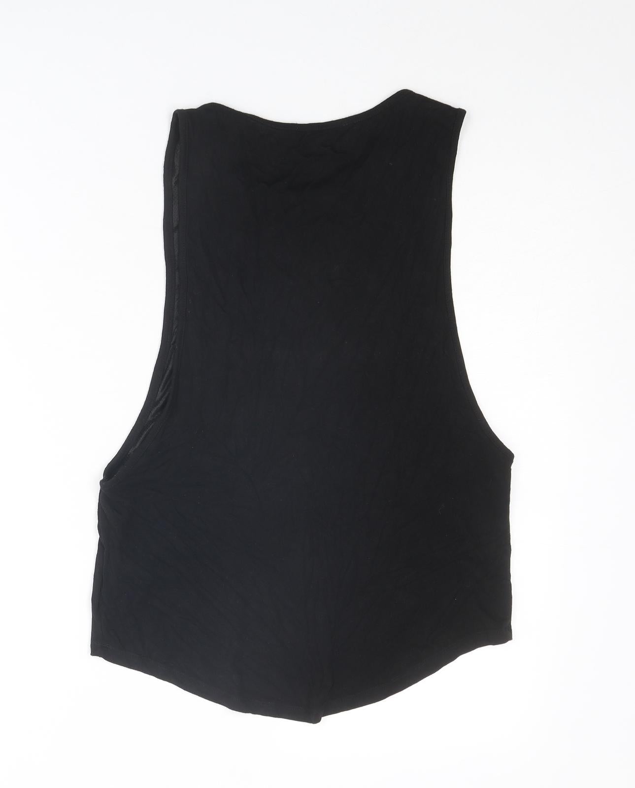 Pineapple Girls Black Viscose Basic Tank Size 11-12 Years Round Neck Pullover