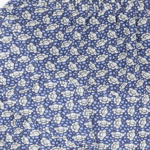 Marks and Spencer Womens Blue Geometric Polyester Swing Skirt Size 6