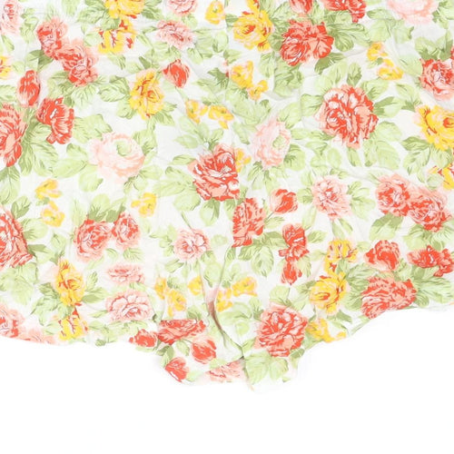 Avenue Womens Multicoloured Floral Viscose Basic Shorts Size 12 L3 in Regular Drawstring