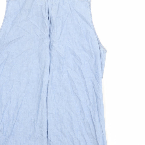 Gap Womens Blue 100% Cotton Basic Button-Up Size S Collared