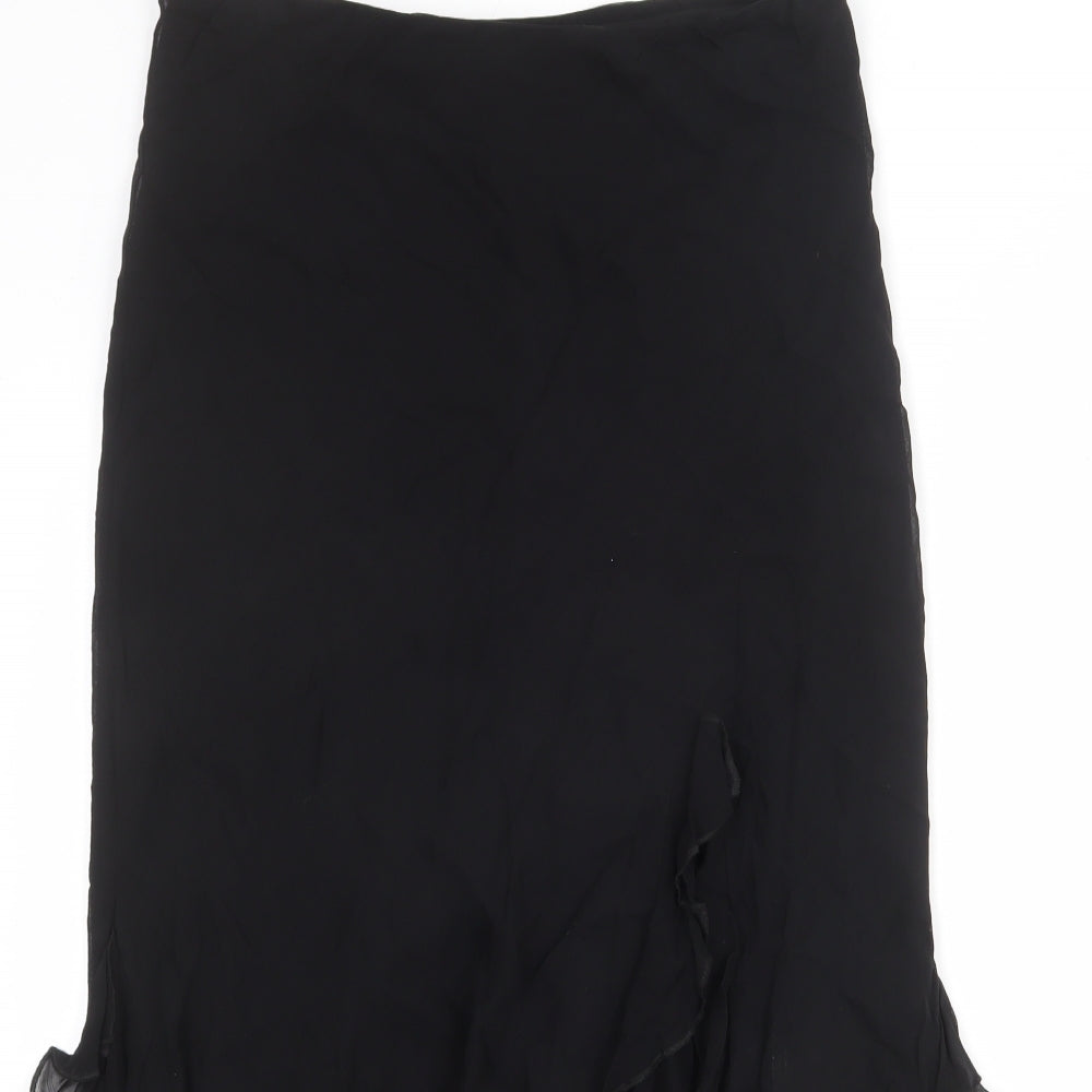 Autograph Womens Black Viscose A-Line Skirt Size 14