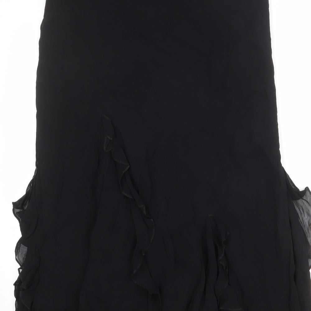 Autograph Womens Black Viscose A-Line Skirt Size 14