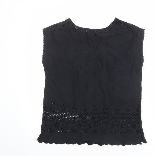 Levi's Womens Black Polyester Basic Tank Size XS Round Neck