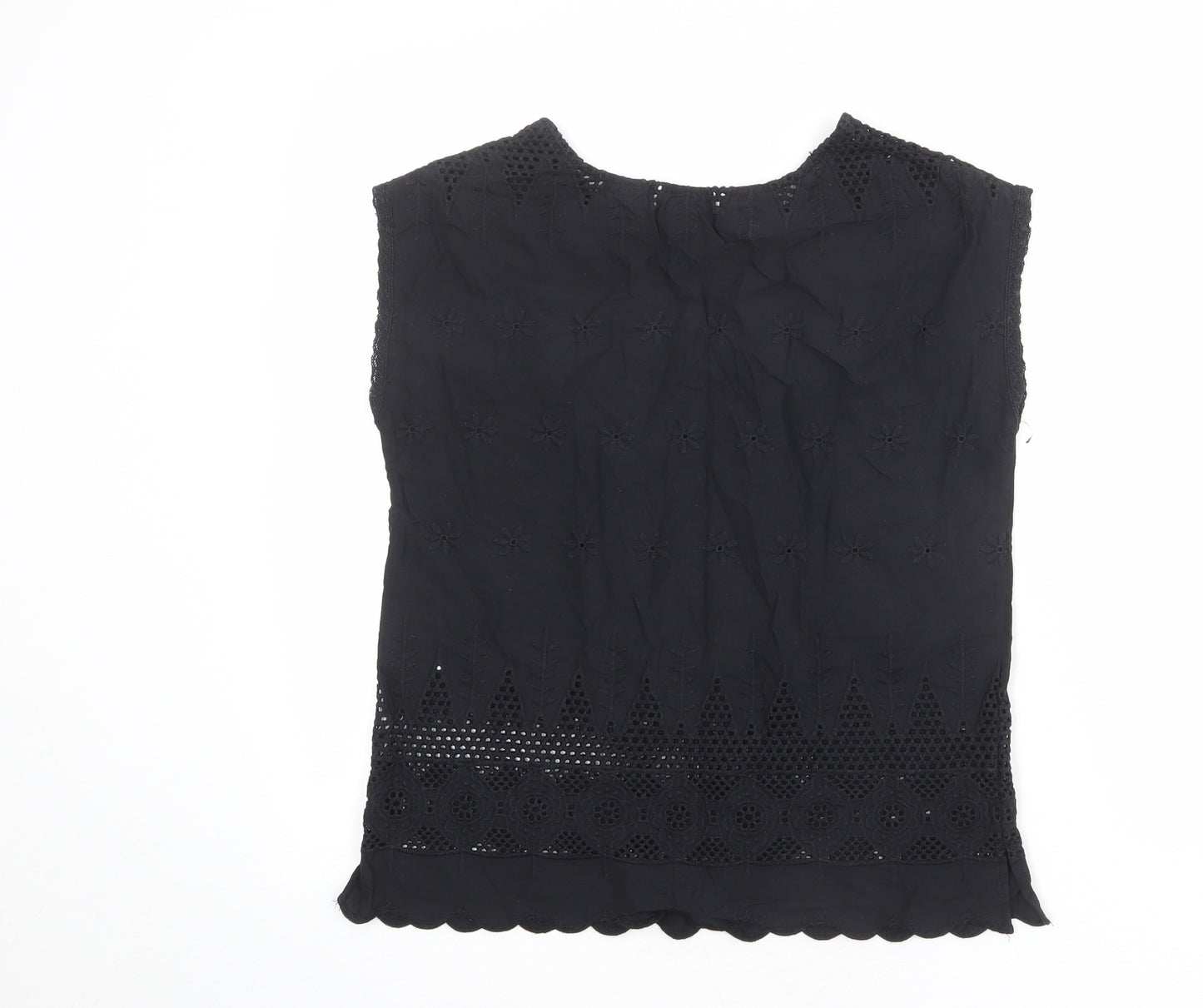 Levi's Womens Black Polyester Basic Tank Size XS Round Neck