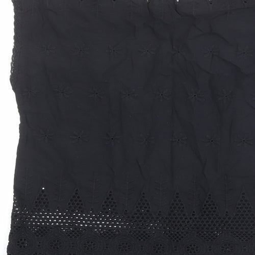Levi's Womens Black Polyester Basic Tank Size XS Round Neck