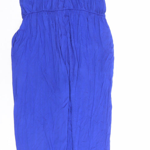 ASOS Womens Blue Viscose Jumpsuit One-Piece Size 8 L23 in Pullover