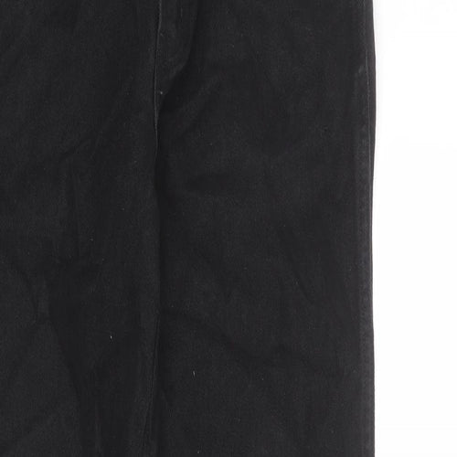 Wrangler Mens Black Cotton Straight Jeans Size 30 in L30 in Regular Zip