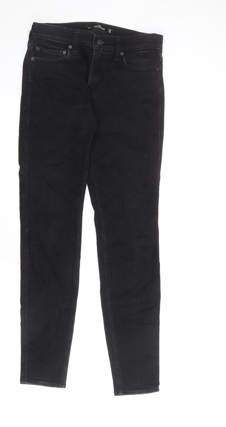Hollister Mens Black Cotton Skinny Jeans Size 29 in L32 in Regular Zip